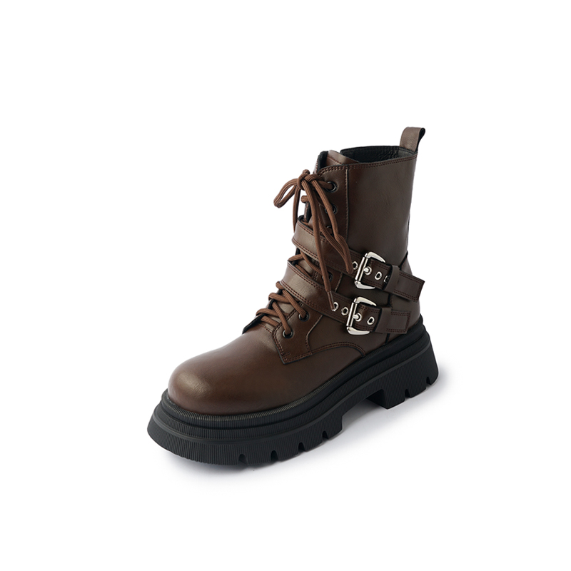 Yeezyy Reezy Женские коричневые полусапожки на каблуке 5,5 см, цвет Brown