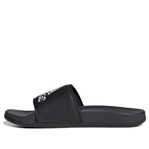 Тапочки adilette comfort slide 'black zebra' Adidas, черный