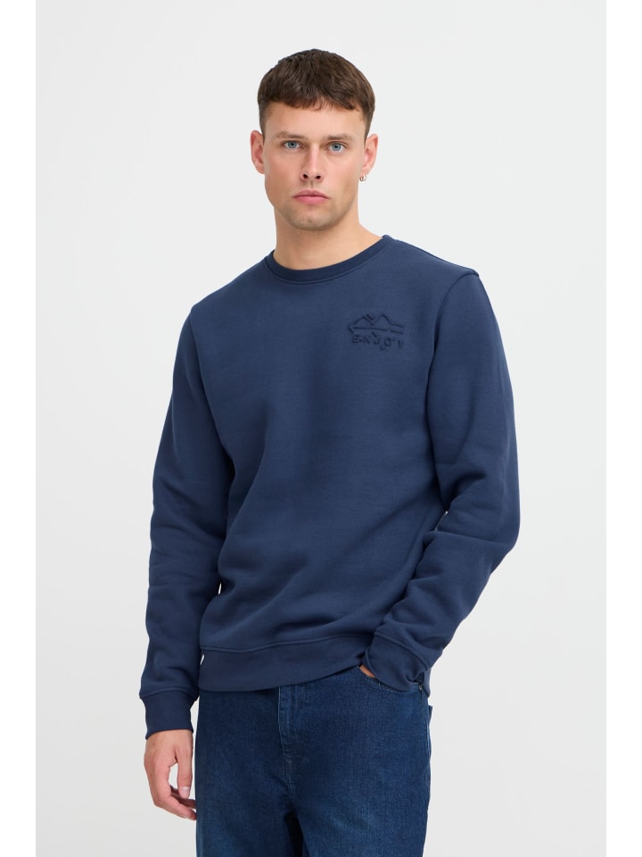 

Толстовка BLEND Rundhalspullover BHSweatshirt 20717362 lässiger Pullover, синий