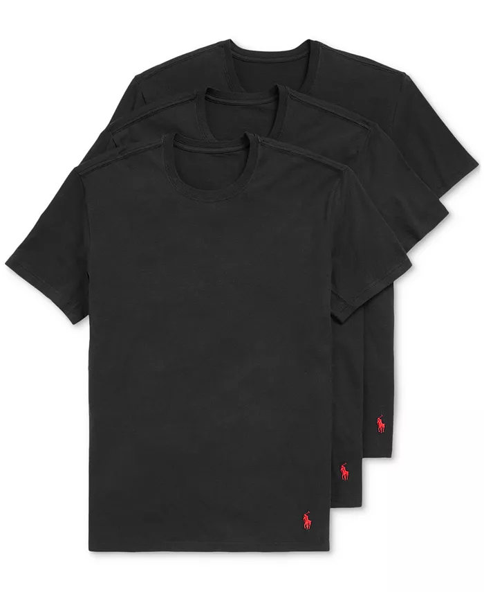 

Мужские майки-борцовки 3D Flex Cooling с круглым вырезом, 3 шт Polo Ralph Lauren, черный