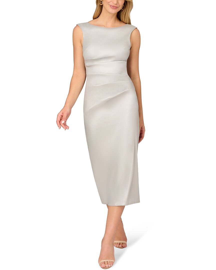 

Платье-трапеция Aidan Mattox Crepe Halter, синий