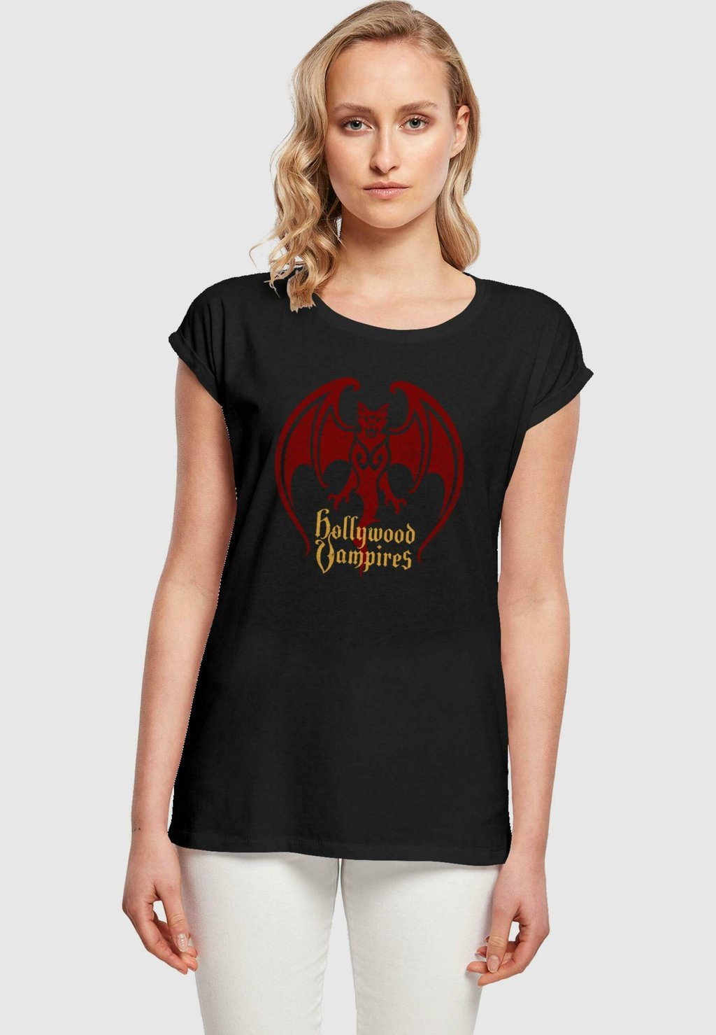 

Футболка с принтом HOLLYWOOD VAMPIRES BAT LOGO Merchcode, черный