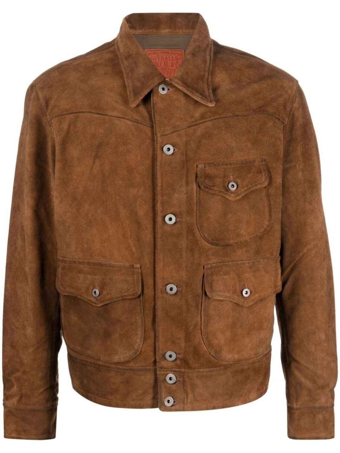 

Замшевая куртка-рубашка Ralph Lauren RRL, коричневый