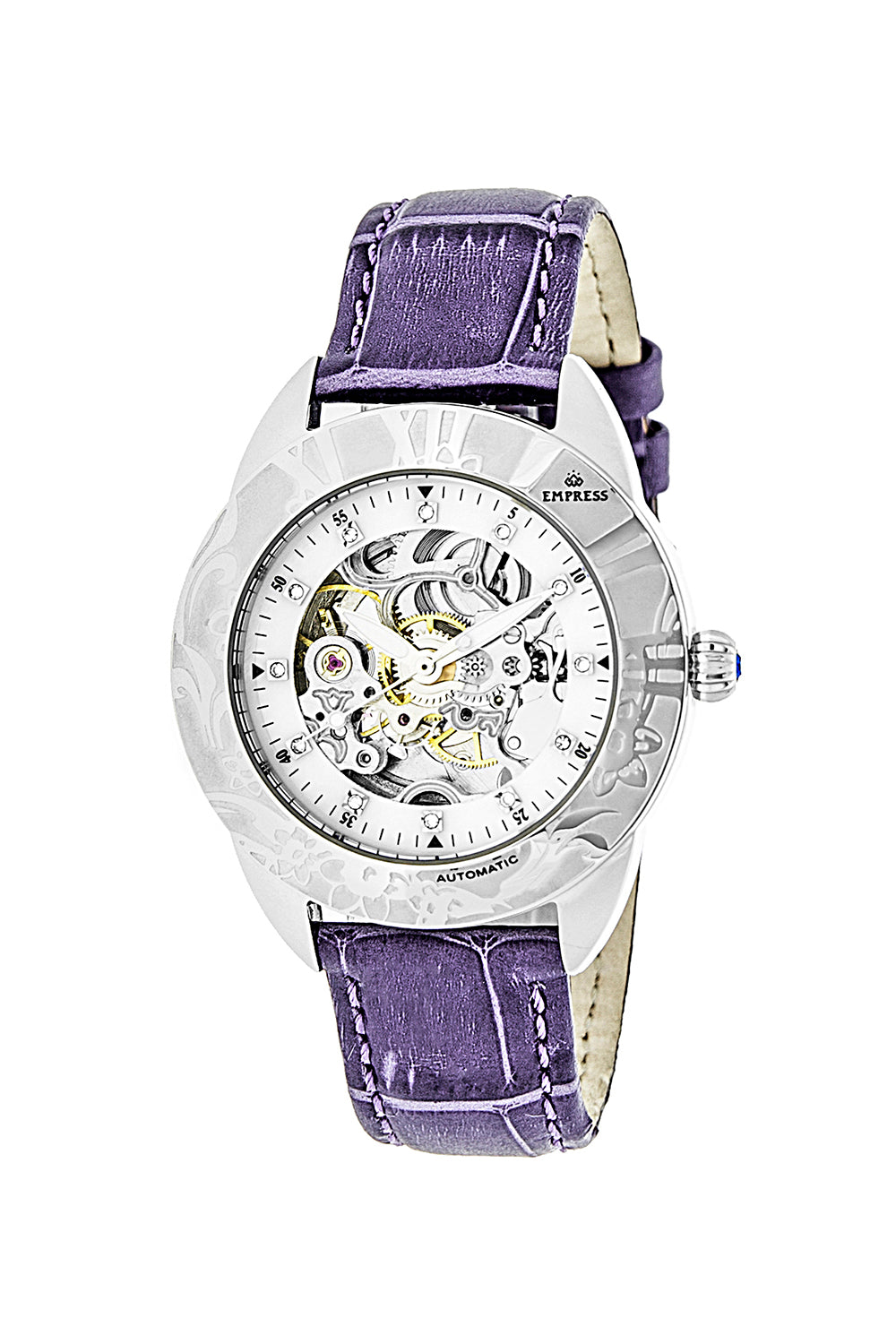 

Часы Godiva Automatic MOP с кожаным ремешком Empress, серебряный