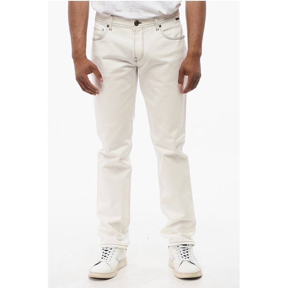 

Джинсы ID прямого кроя с контрастной строчкой Corneliani, White
