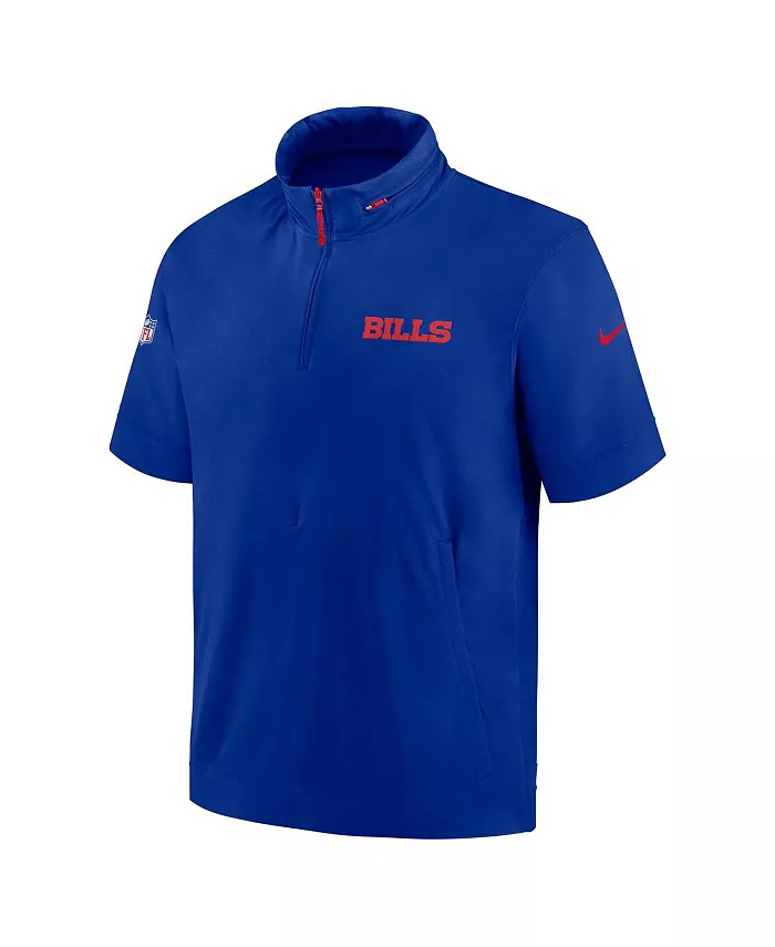 Мужская худи-кофта с молнией до середины и короткими рукавами Royal Buffalo Bills 2024 Sideline Coach Nike — фото 2