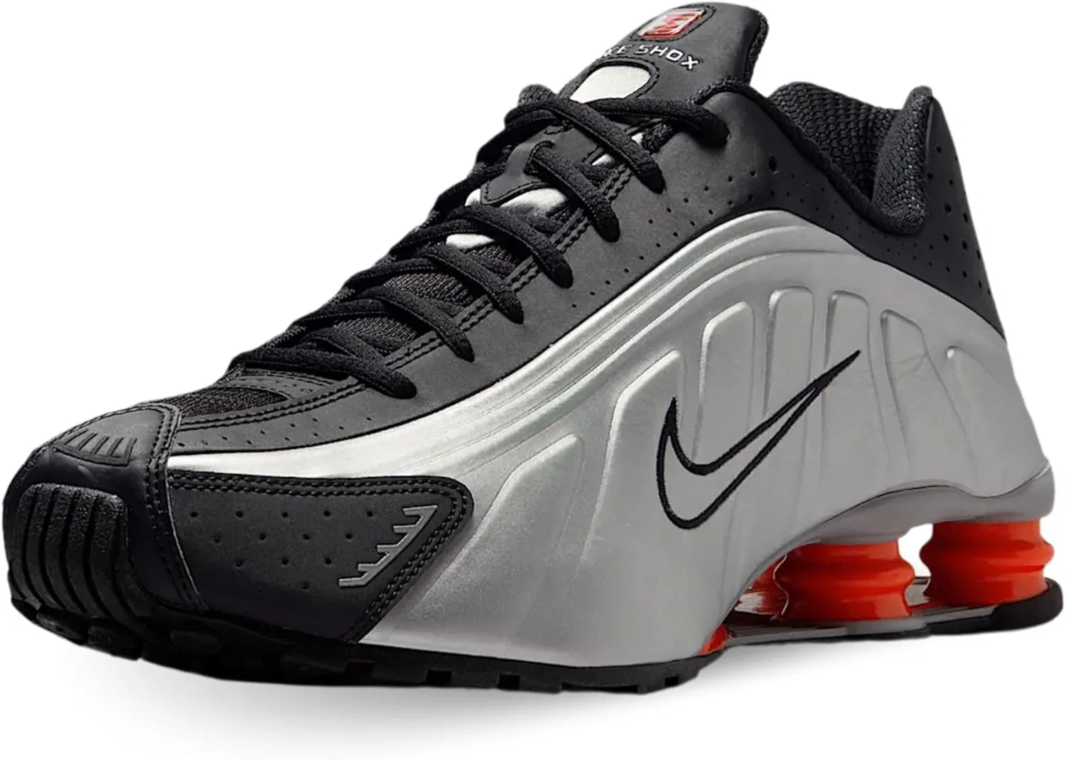 Мужские кроссовки для легкой атлетики Nike Shox R4, Metallic Silver Black Picante Red Metallic Silver