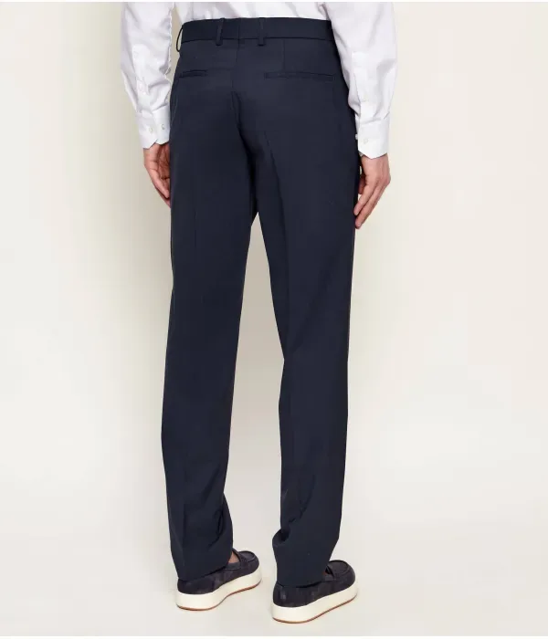Шерстяные брюки H-Lenon-MM-224 regular fit Boss, темно-синий — фото 4