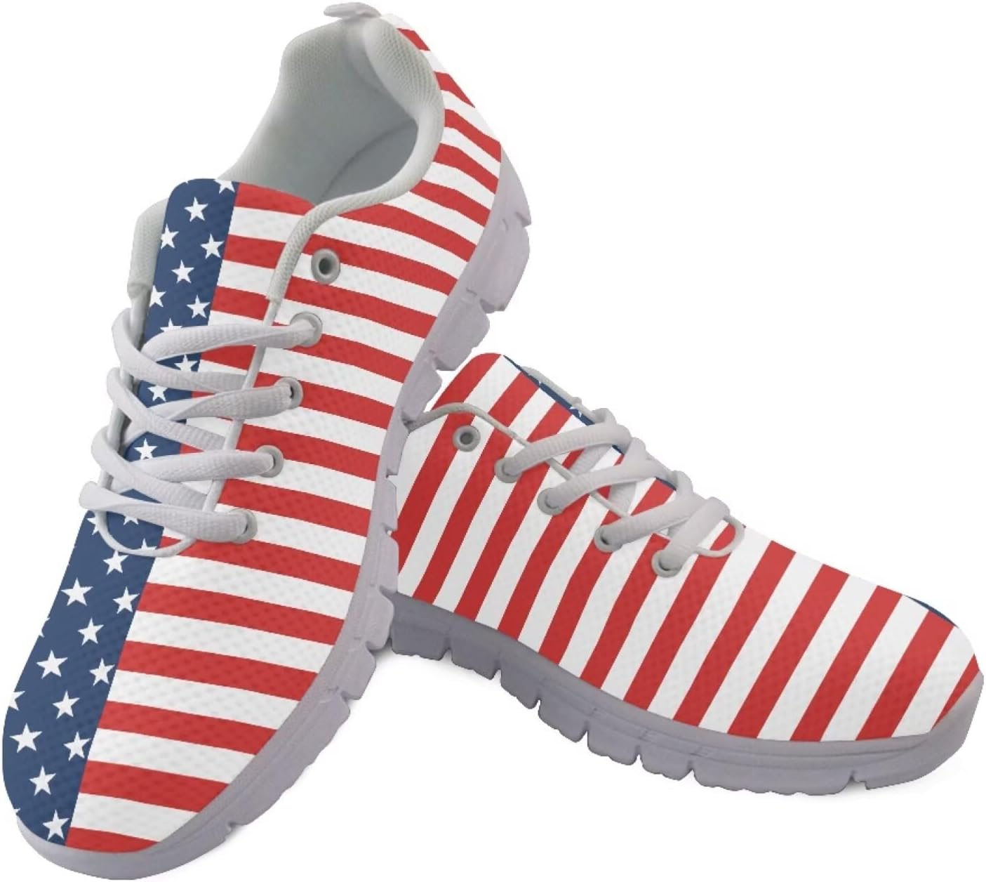 

Женские кроссовки для бега и зала на шнуровке, для ходьбы и походов, легкие и дышащие кроссовки для мужчин и женщин Getelinseng, American Flag