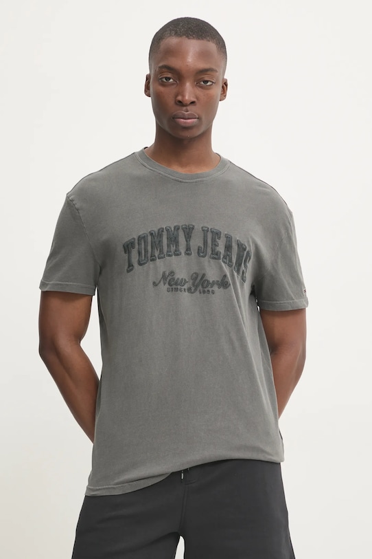 

Хлопковая футболка Tommy Jeans, серый