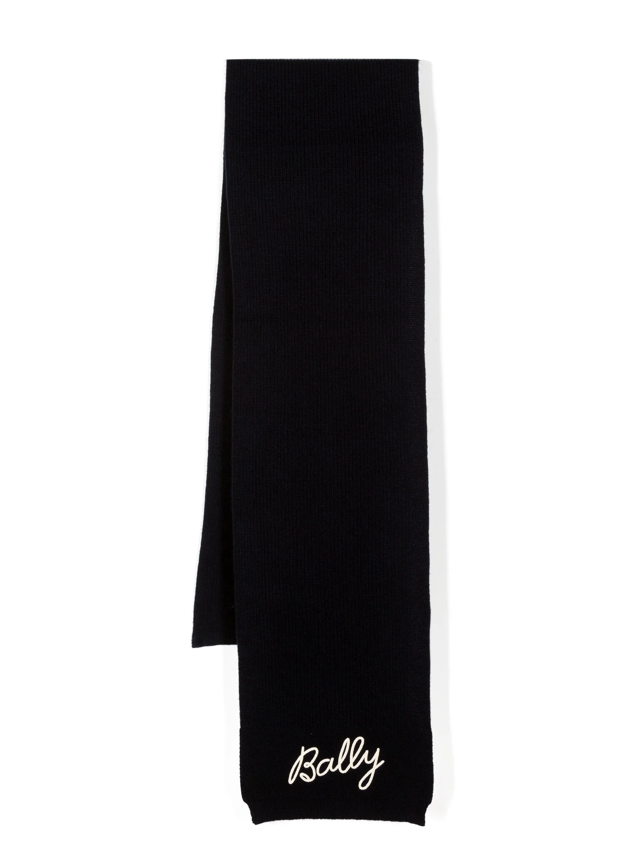 

Шарф с вышитым логотипом Bally, синий