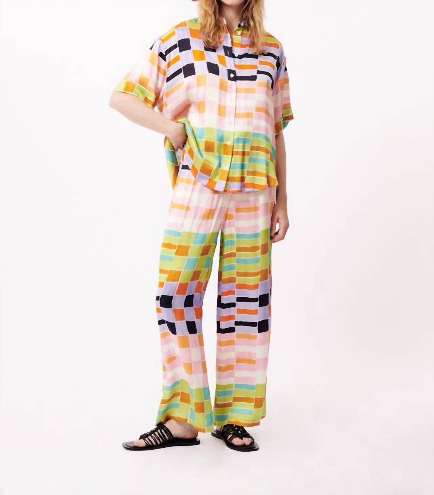 

Блуза Ania Woven в яркой гамме FRNCH, Hot Palette