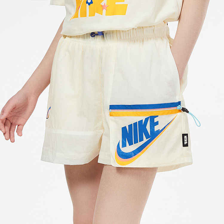 Шорты (WMNS) Nike AS W Nike Sportswear ICON CLASH Short COCONUT MILK DJ5376-111, кремовый — фото 4