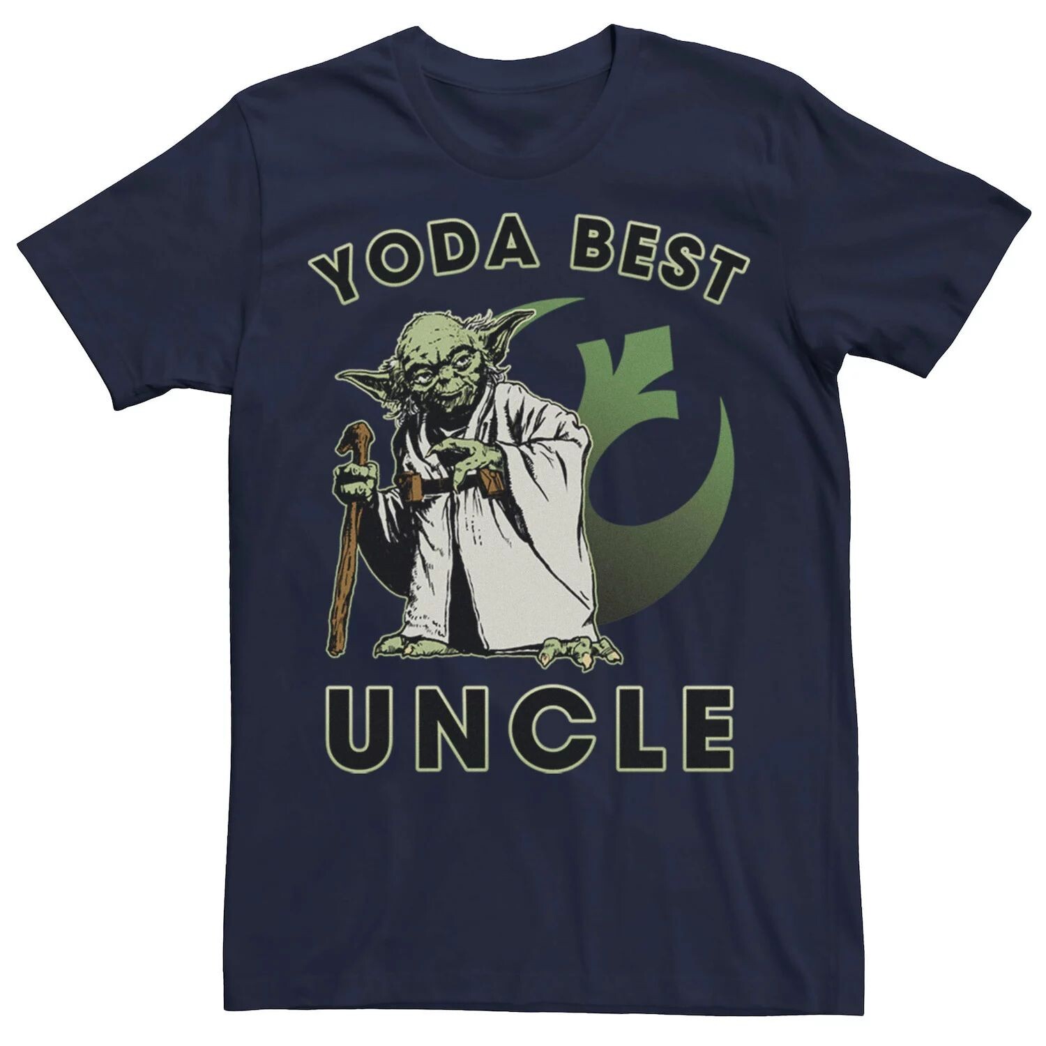 

Мужская футболка с логотипом Yoda Best Uncle Rebel Star Wars, синий
