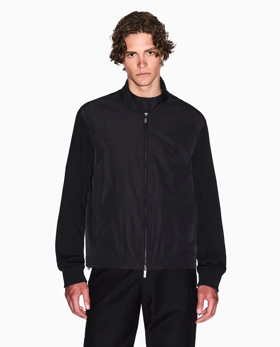 

Мужская толстовка из разных тканей с застежкой-молнией Armani Exchange, черный
