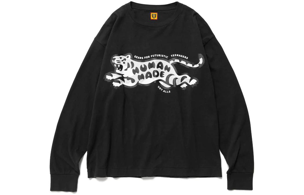 

Футболка с длинными рукавами Tiger HUMAN MADE, черная