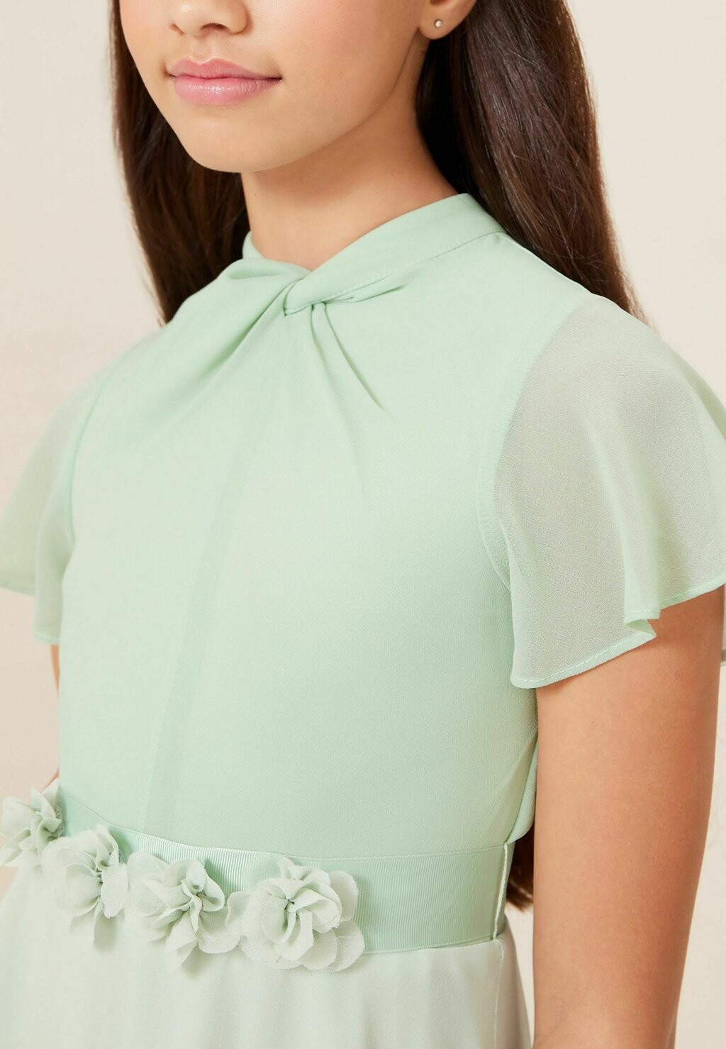 

Дневное платье TWIST NECK FLOWER WAIST REGULAR FIT Lipsy, зеленый