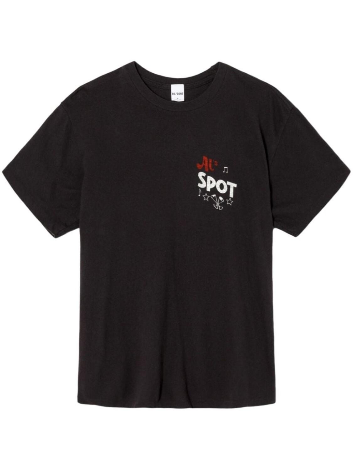 

RE/DONE футболка из хлопка с графическим принтом «Коктейли для двоих», черный