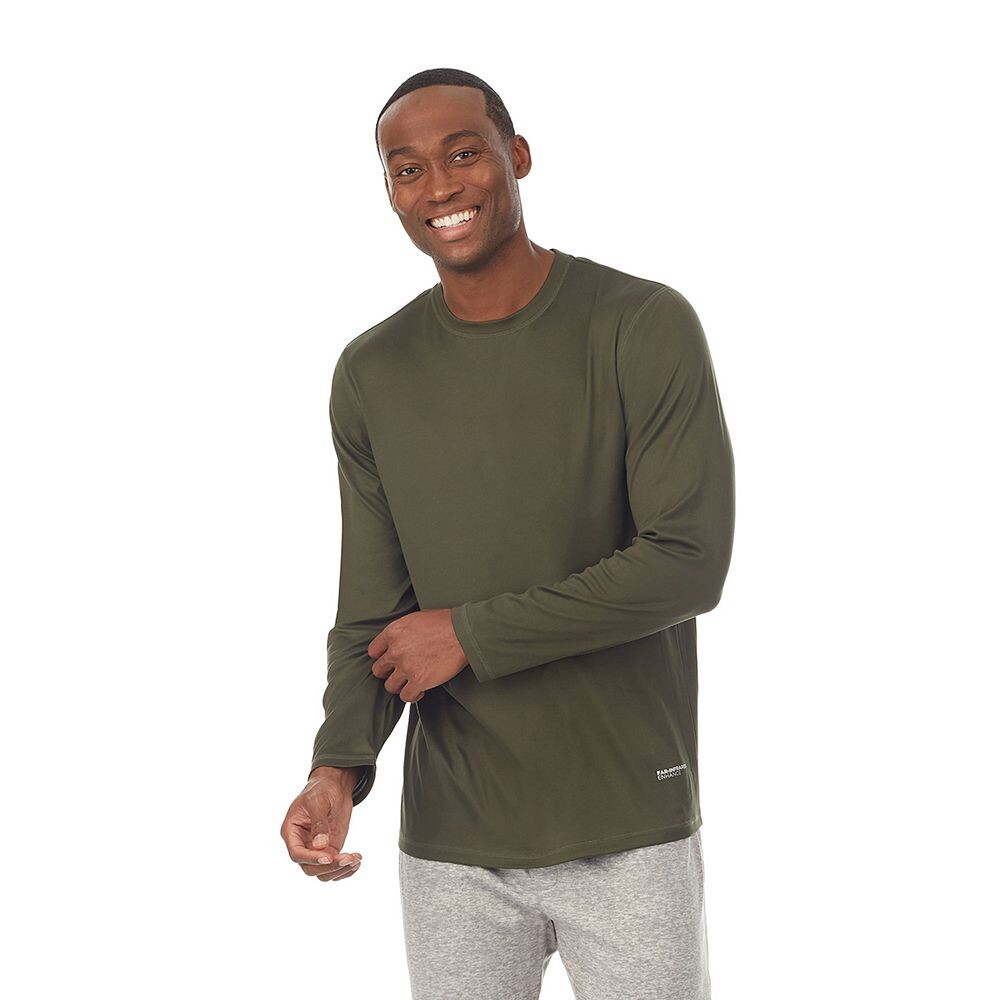 

Футболка для сна с круглым вырезом и длинными рукавами Big & Tall Cuddl Duds Far Infrared, цвет Olive