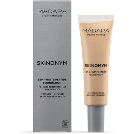 

MÁDARA Organic Skincare SKINONYM Полуматовая пептидная основа 35 True Beige 30 мл