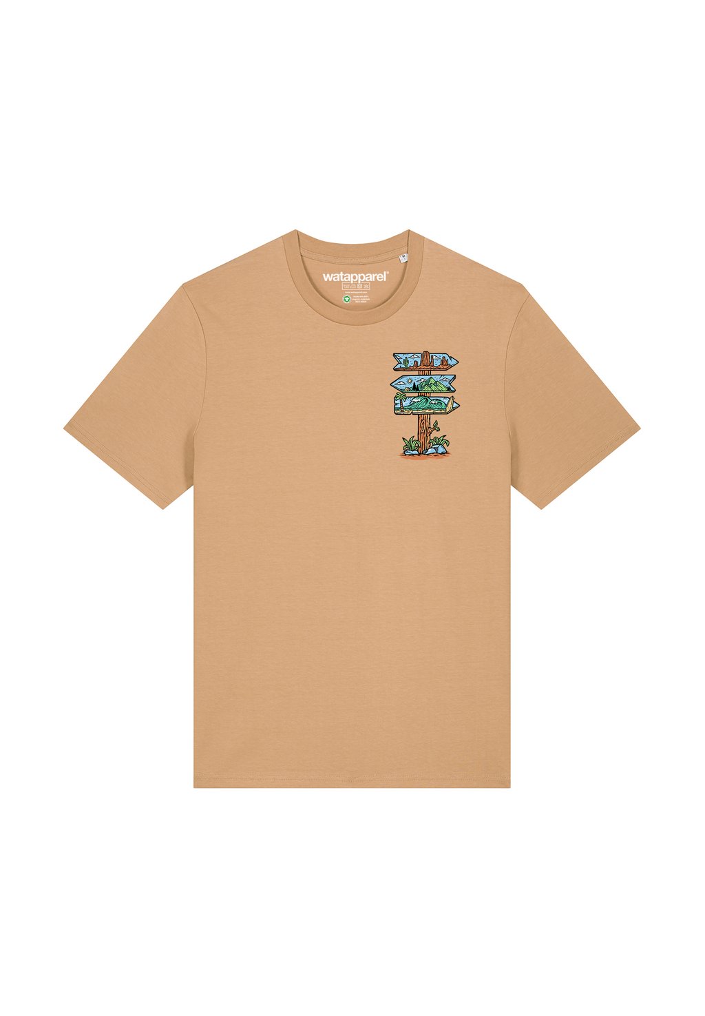 

Футболка с принтом ADVENTURE IS EVERYWHERE watapparel, бежевый
