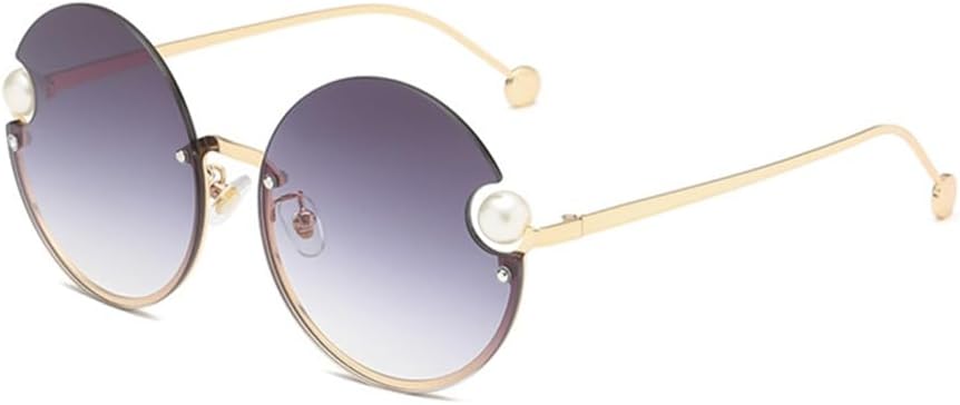 

Круглые солнцезащитные очки без оправы для женщин, ретро-очки в металлической оправе, винтажные солнцезащитные очки для женщин с защитой от УФ-излучения UV400 LANGSER, 1