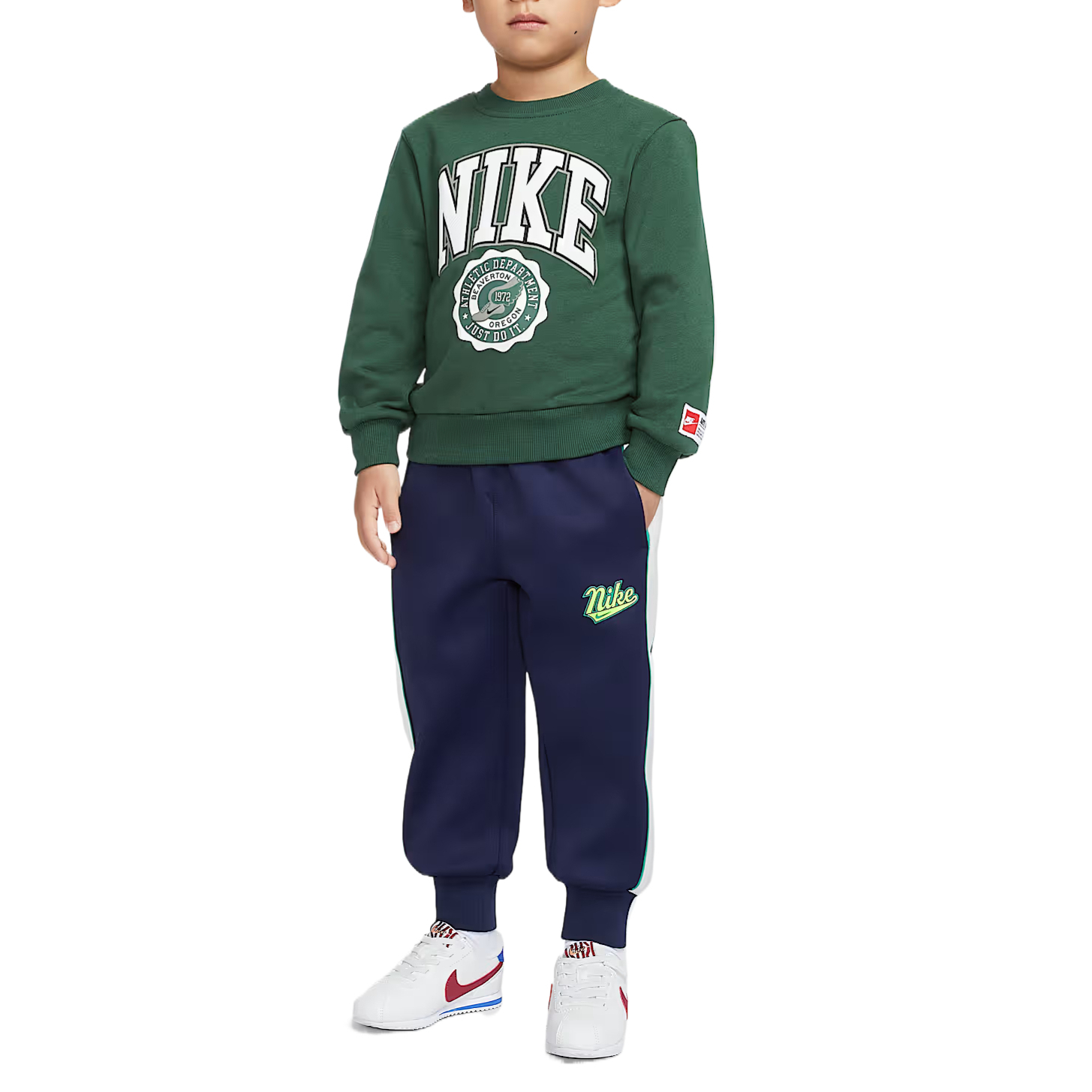 Детские вязаные спортивные штаны для детей 3-7 лет AW25 Nike, темно-синий — фото 3