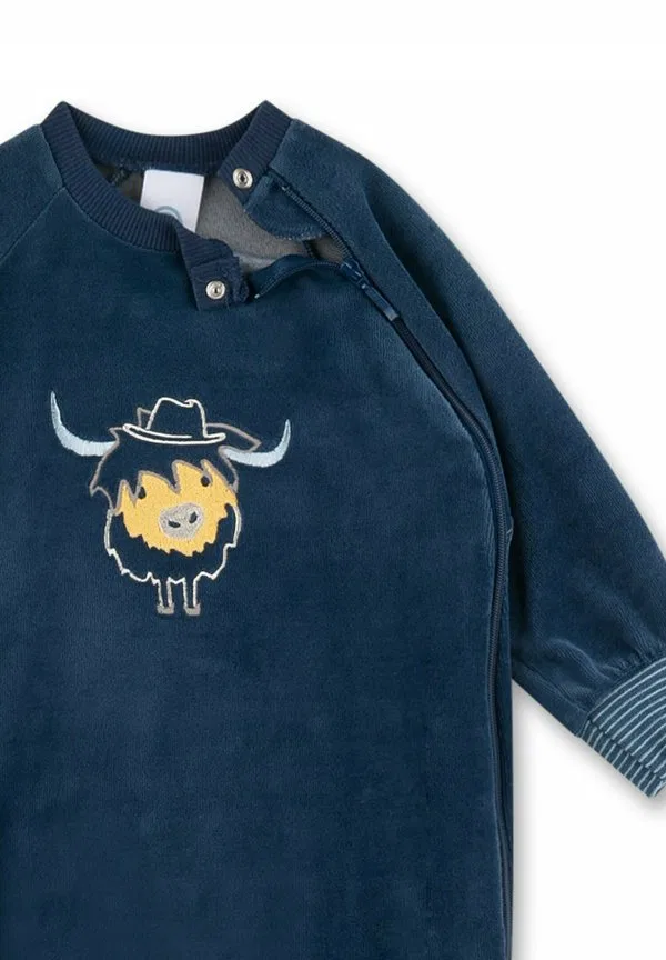 Комбинезон для сна overall aus nicki büffel Sanetta, Dark Blue — фото 3