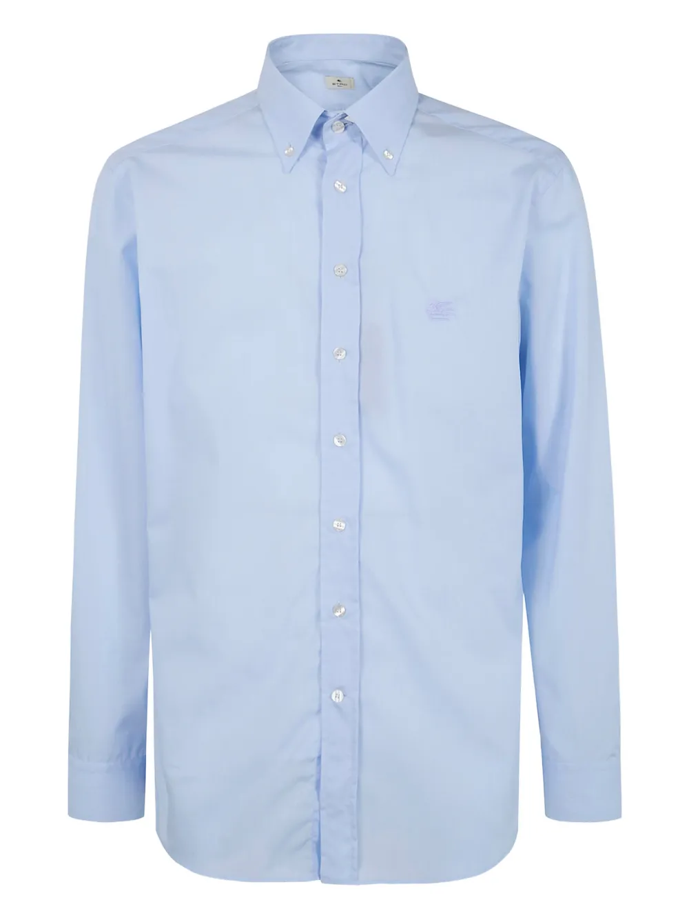 

Рубашка с вышитым логотипом и на пуговицах Etro, синий