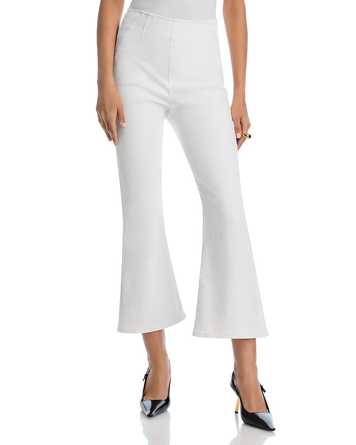

Джинсы Carson High Rise Ankle Flared Jeans белого цвета Veronica Beard, белый