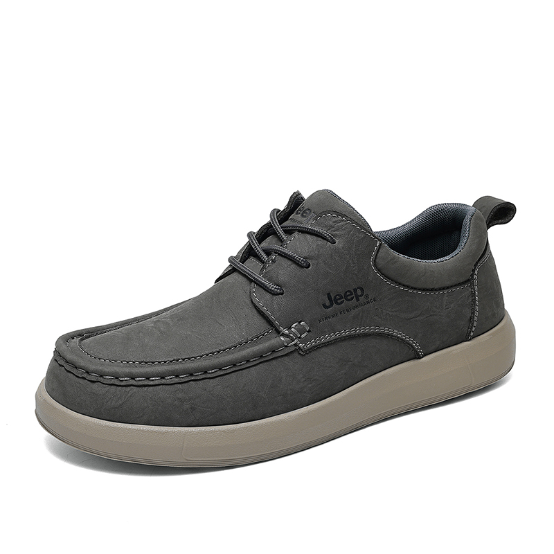 

Трекинговые кроссовки мужские Top Grain Cow Leather, устойчивые к истиранию, легкие, низкие Jeep, серый