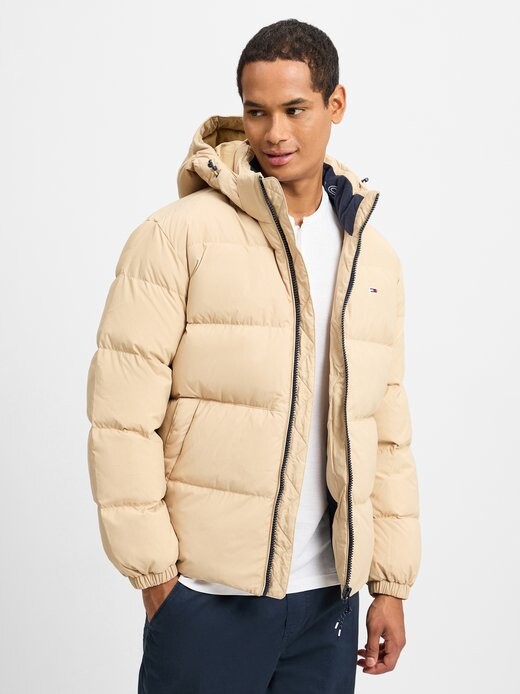 

Стеганая куртка Tommy Jeans, бежевый