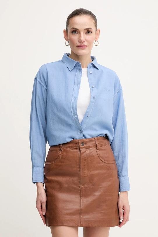 

Льняная рубашка Chipper Pepe Jeans, синий