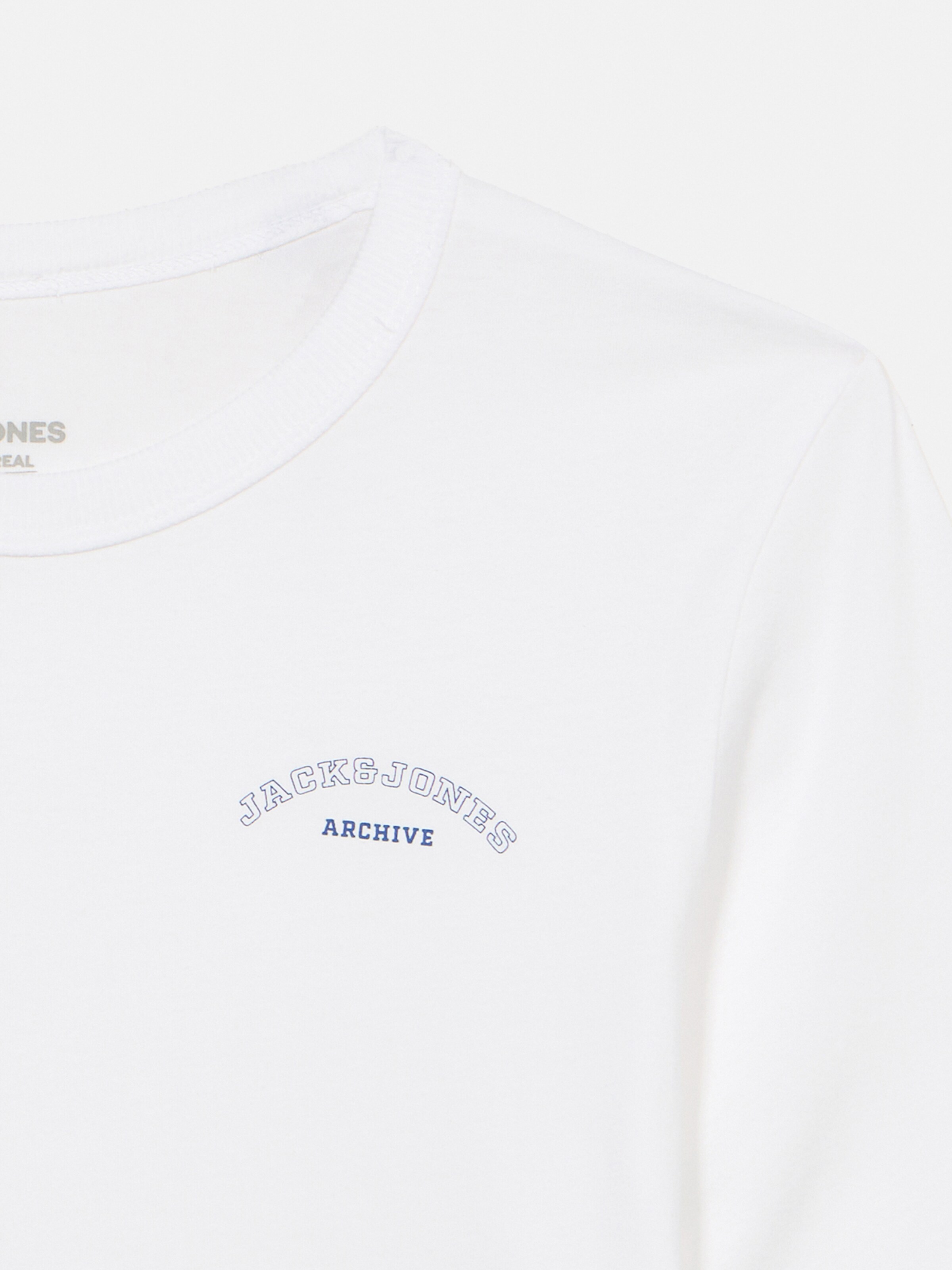 Jack & Jones Junior Футболка 'JJCOLLEGE' в цвете Emerald, White — фото 3