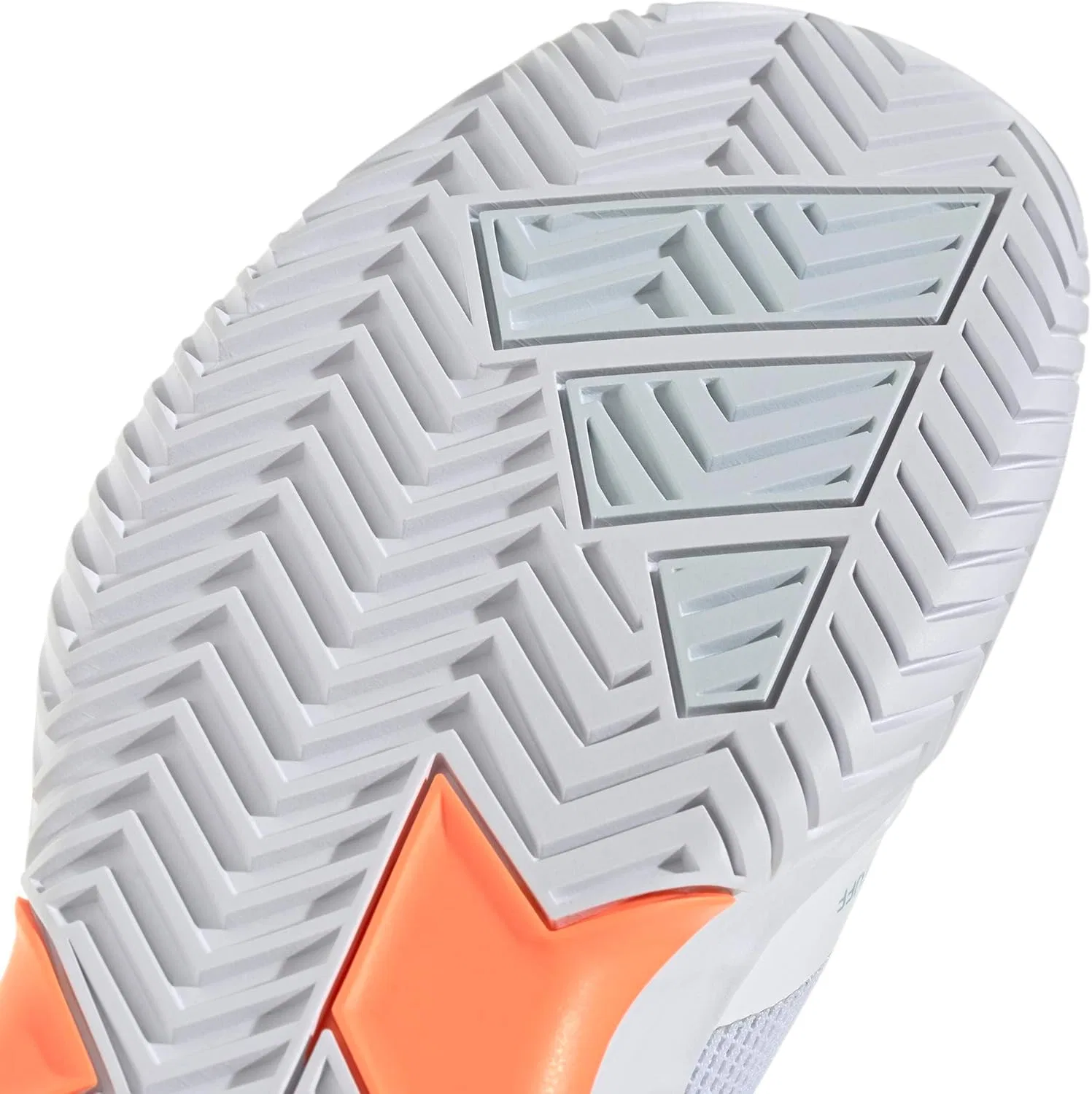 Кроссовки теннисные Adidas Defiant Speed 2, White/Halo Blue/Beam Orange — фото 2
