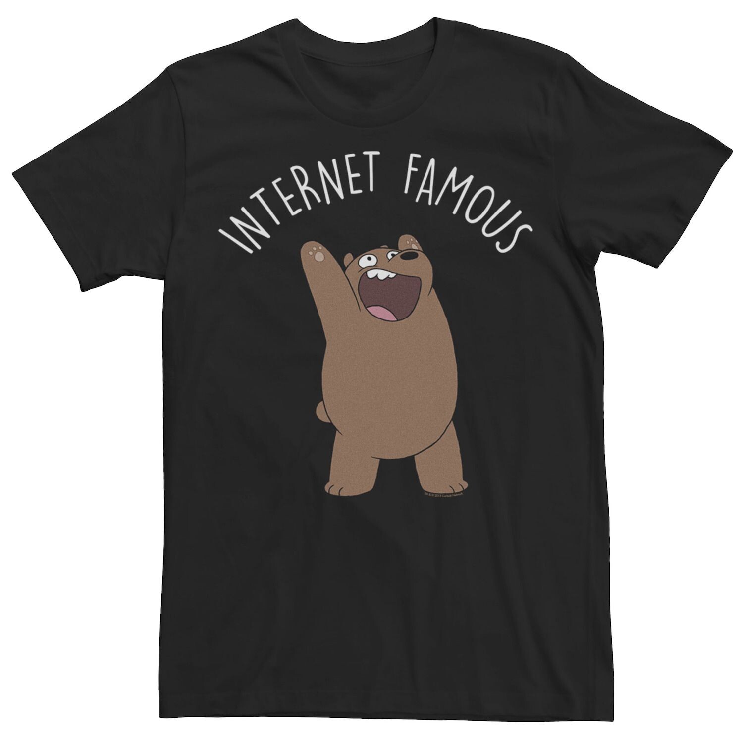 

Мужская футболка Cartoon Network We Bare Bears Internet Famous Licensed Character, черный