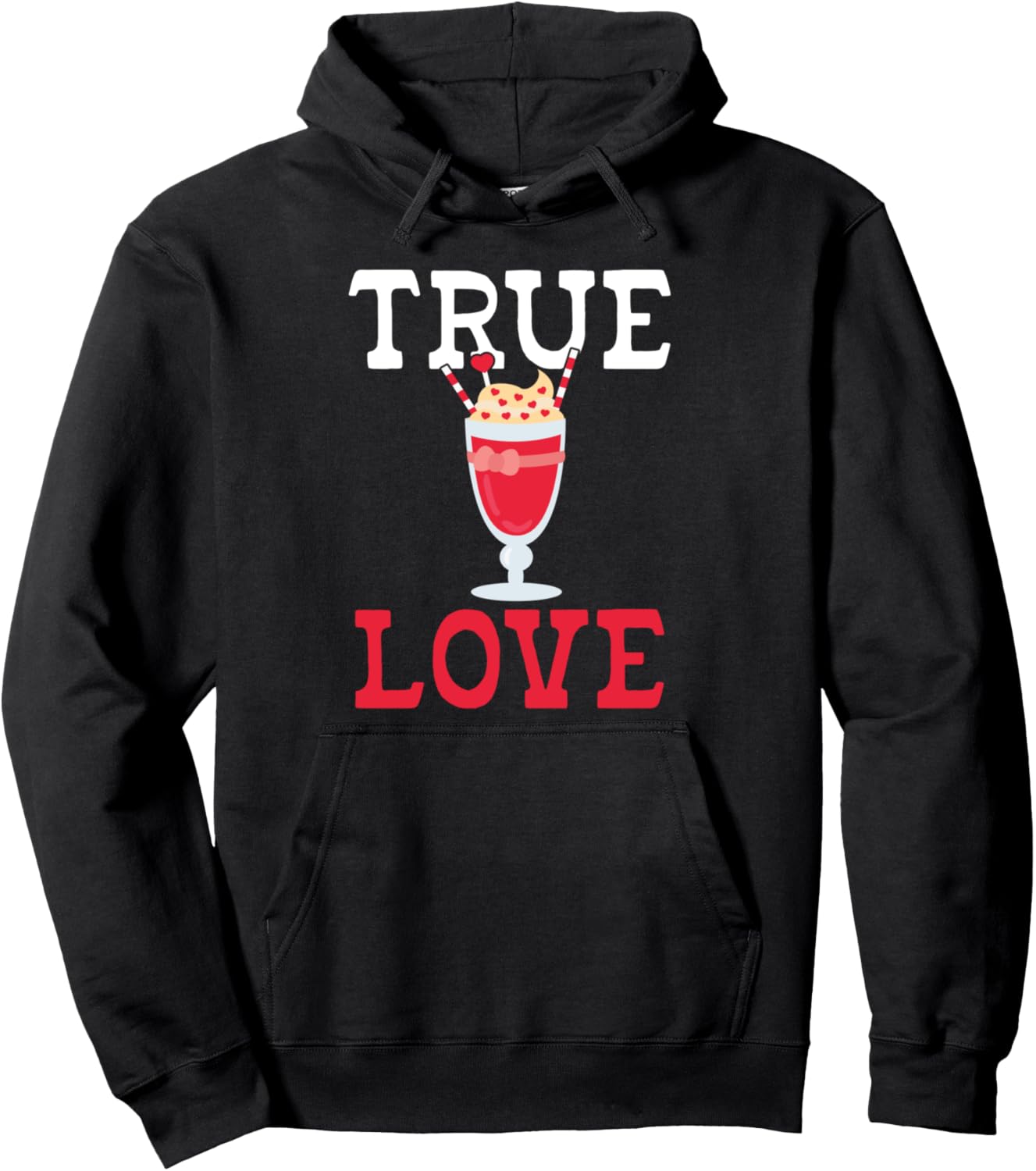 

Худи True Love Milkshake Love Milkshakes Gift, черный