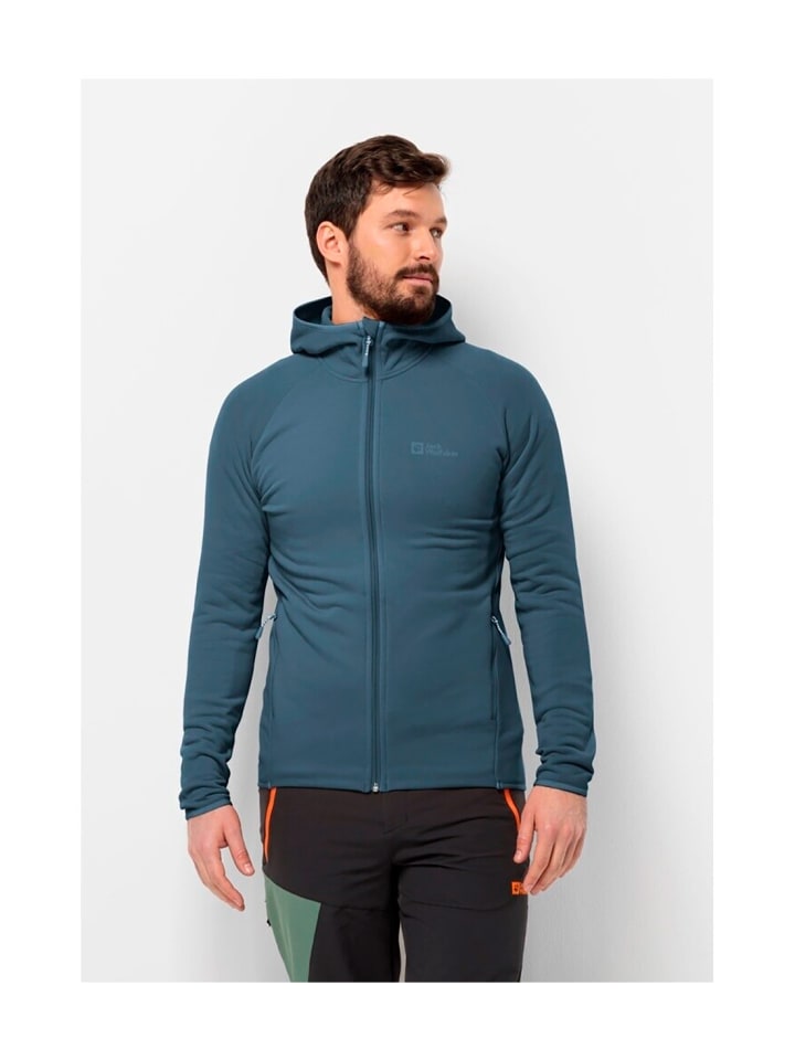 

Jack Wolfskin Флисовая толстовка Baiselberg Hooded FZ синего цвета