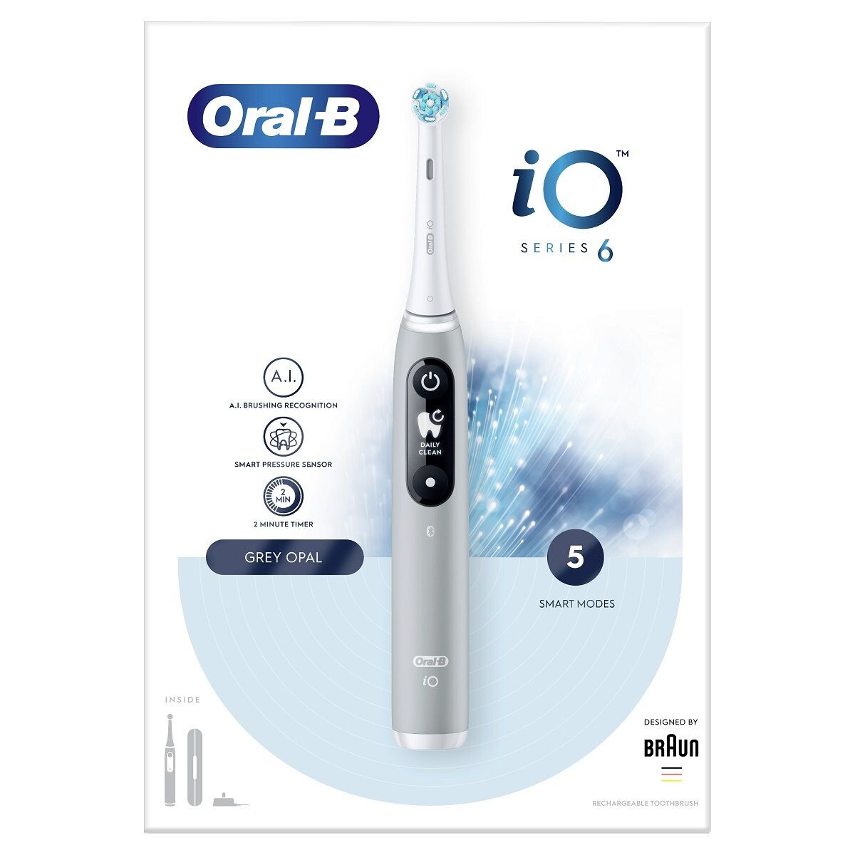 

Oral-B iO Grey Series 6 электрическая зубная щетка, 1 шт.