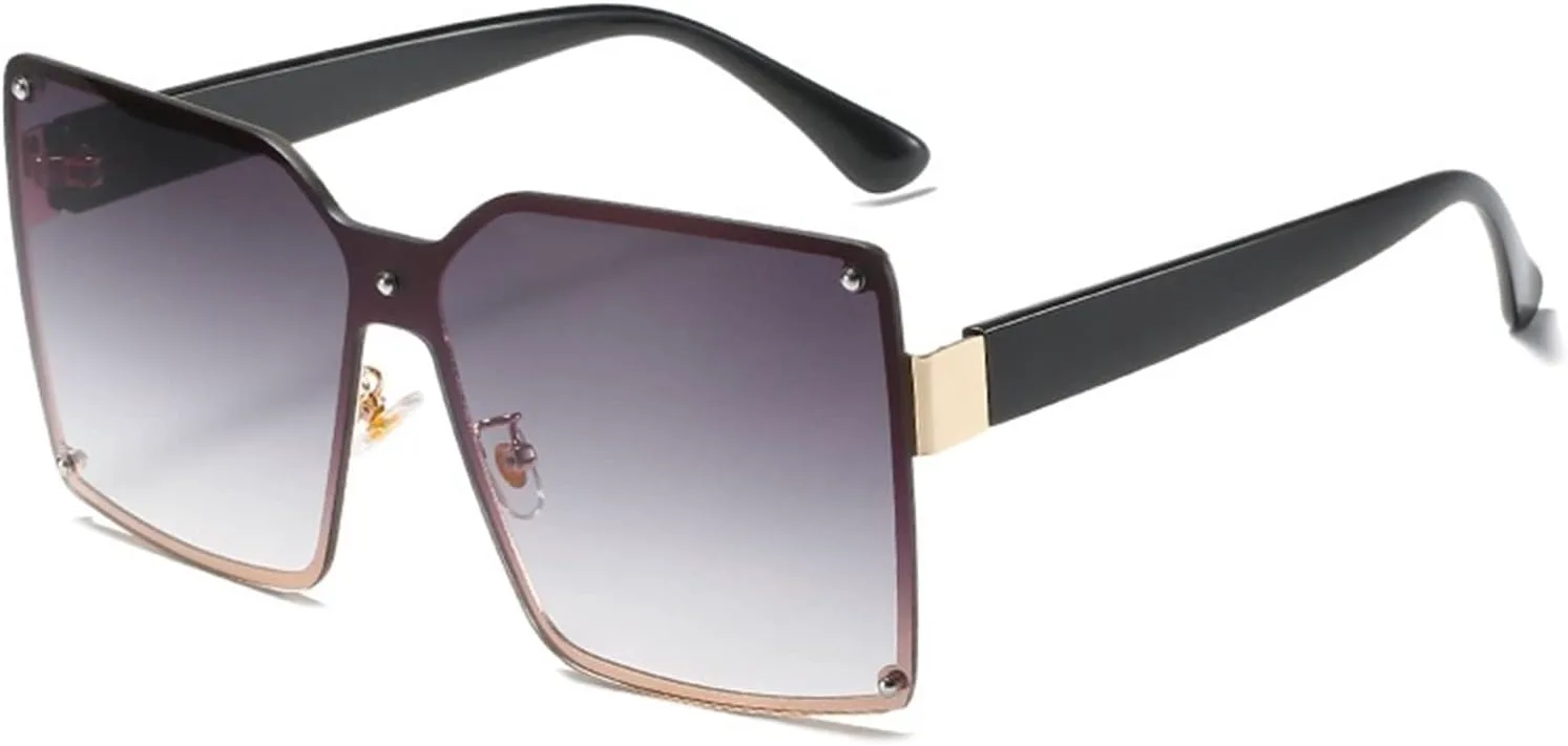 

Женские солнцезащитные очки в ретро-стиле с квадратной крупной оправой, модель 2026, для отдыха на природе и защиты от солнца (цвет: G, размер: средний) MTZJH, A