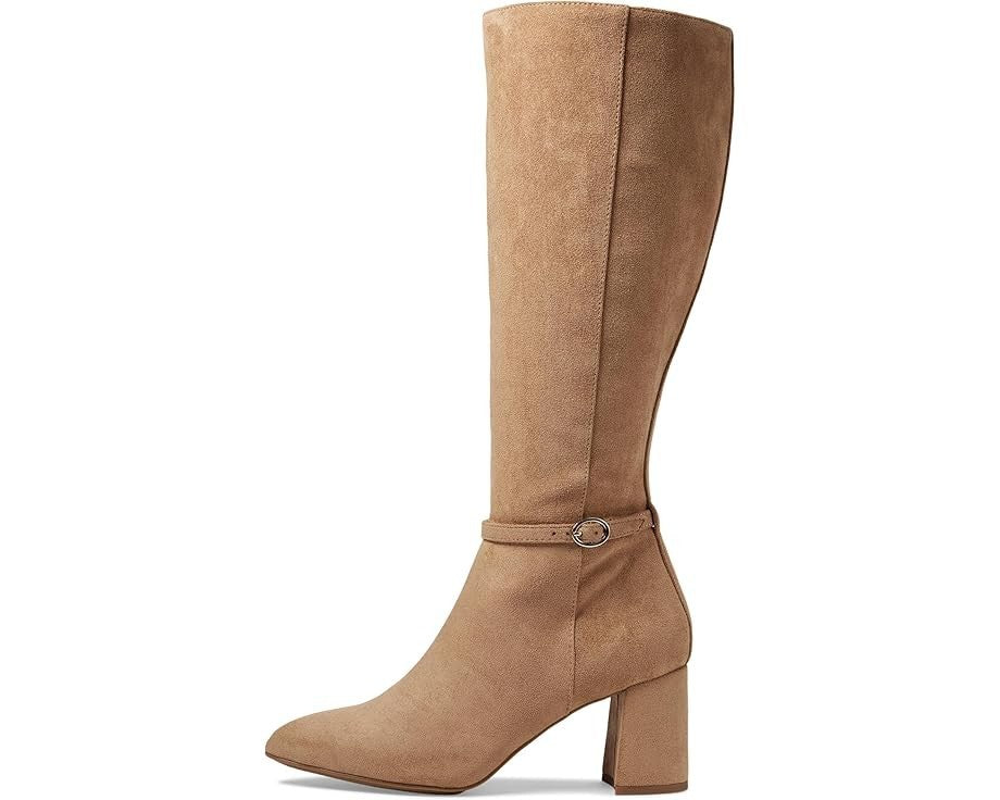 Ботинки Anne Klein Brenice женские коричневые замшевые с пряжкой до колена — фото 3
