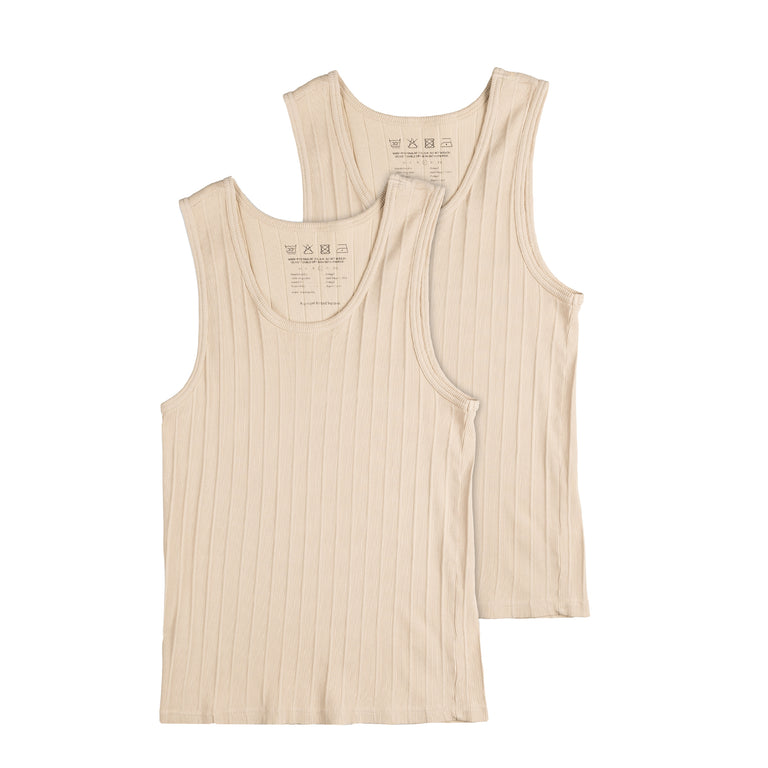 

Топ rib tank top 2 pack Mfpen, экрю
