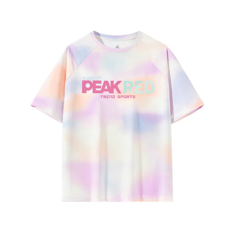 Футболка детская PEAK Purple Orange/PK Pink Green
