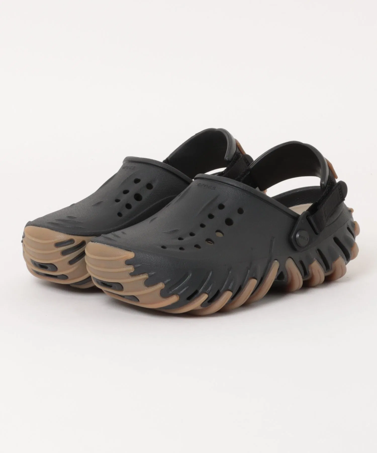 Мужские сандалии Crocs ECHO GUM RO CLOG спортивные чёрные