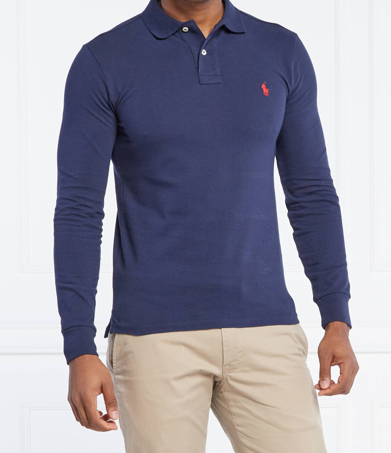 

Поло POLO RALPH LAUREN slim fit, темно-синий