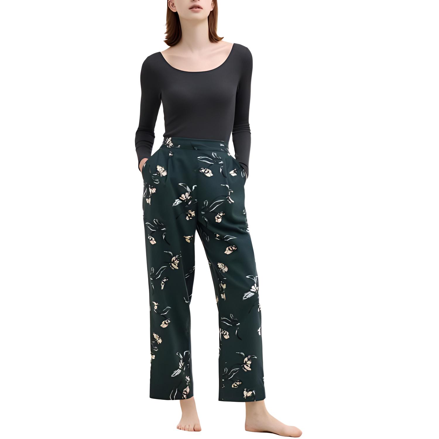 

UNIQLO Женские повседневные брюки темно-зеленого цвета