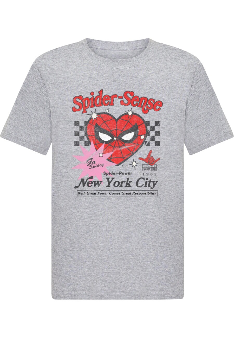 

Рубашка ABSOLUTE CULT Spiderman - Heart 2.0, пятнистый серый