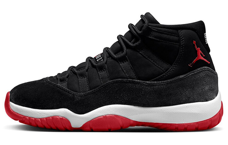 

Кроссовки Air Jordan 11 Vintage Basketball Shoes Women's High-top Black/Red, черный/красный ДУБЛЬ