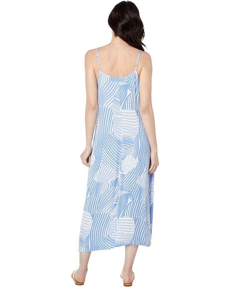 

Платье Mod-o-doc Abstract Print Sleeveless Button-Down Dress, цвет Capri Blue