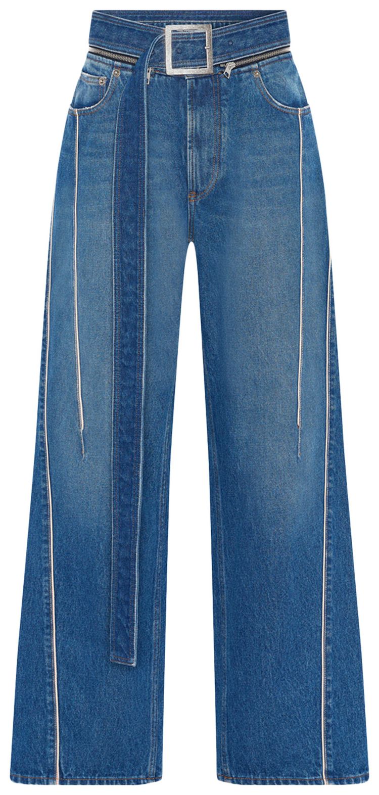 

Джинсы Jean Paul Gaultier Belted Denim Jeans 'Vintage Blue', синий